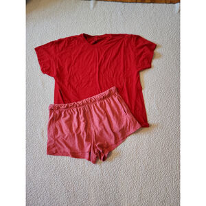 Athletic works Fruit of the loom shirt and shorts loungewear sleepwear set